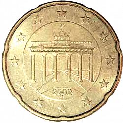 20 cents 2002 Large Obverse coin