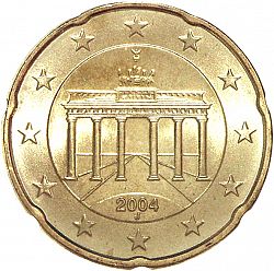 20 cents 2004 Large Obverse coin