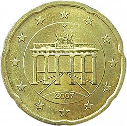 20 cents 2007 Large Obverse coin