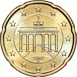 20 cents 2007 Large Obverse coin