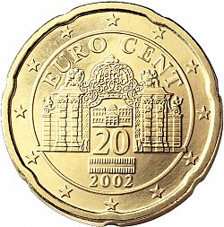 20 cents 2002 Large Obverse coin