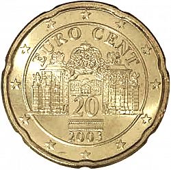 20 cents 2003 Large Obverse coin