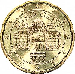 20 cents 2008 Large Obverse coin