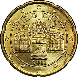 20 cents 2011 Large Obverse coin