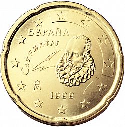 20 cents 1999 Large Obverse coin