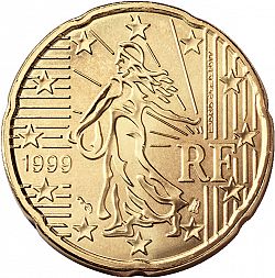 20 cents 1999 Large Obverse coin