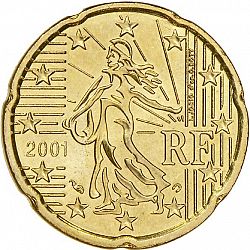 20 cents 2001 Large Obverse coin