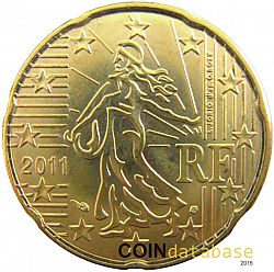 20 cents 2011 Large Obverse coin