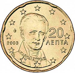 20 cents 2003 Large Obverse coin