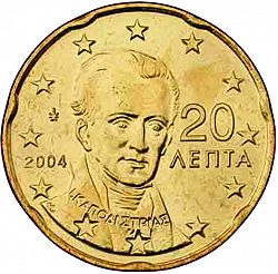 20 cents 2004 Large Obverse coin