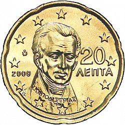 20 cents 2009 Large Obverse coin