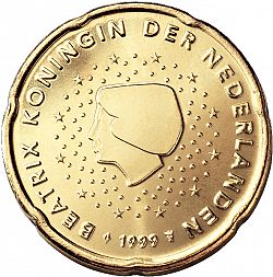 20 cents 1999 Large Obverse coin