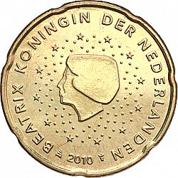 20 cents 2010 Large Obverse coin