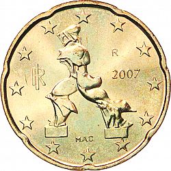 20 cents 2007 Large Obverse coin