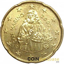 20 cents 2007 Large Obverse coin