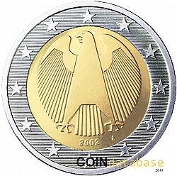 2 Euro 2002 Large Obverse coin