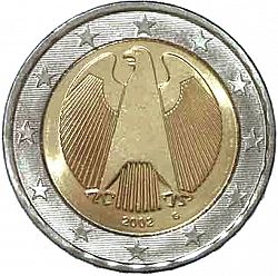 2 Euro 2002 Large Obverse coin