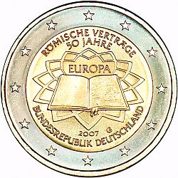 2 Euro 2007 Large Obverse coin