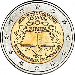 2 Euro 2007 Large Obverse coin