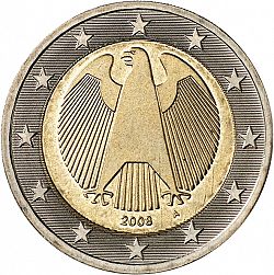 2 Euro 2008 Large Obverse coin