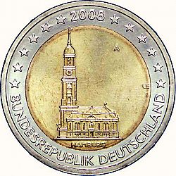 2 Euro 2008 Large Obverse coin