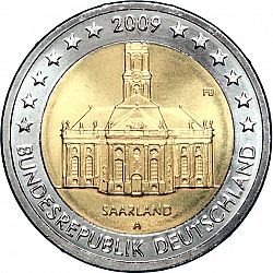 2 Euro 2009 Large Obverse coin