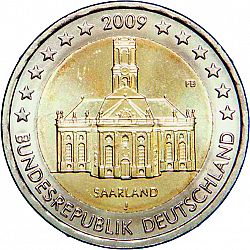 2 Euro 2009 Large Obverse coin