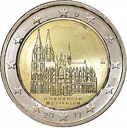 2 Euro 2011 Large Obverse coin