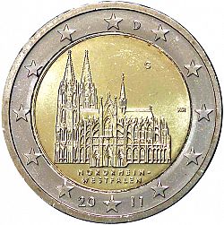 2 Euro 2011 Large Obverse coin