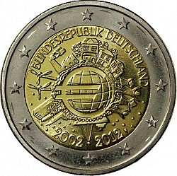 2 Euro 2012 Large Obverse coin