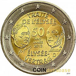 2 Euro 2013 Large Obverse coin