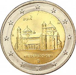 2 Euro 2014 Large Obverse coin