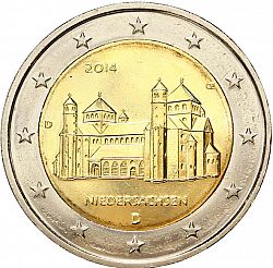 2 Euro 2014 Large Obverse coin