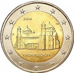 2 Euro 2014 Large Obverse coin