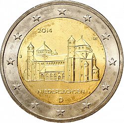 2 Euro 2014 Large Obverse coin