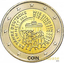 2 Euro 2015 Large Obverse coin