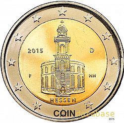 2 Euro 2015 Large Obverse coin