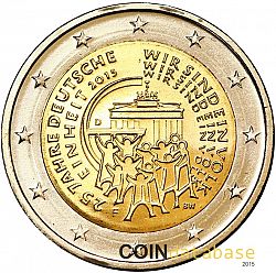 2 Euro 2015 Large Obverse coin