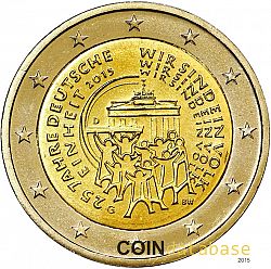 2 Euro 2015 Large Obverse coin