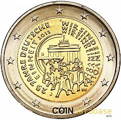 2 Euro 2015 Large Obverse coin