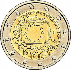 2 Euro 2015 Large Obverse coin