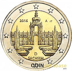 2 Euro 2016 Large Obverse coin