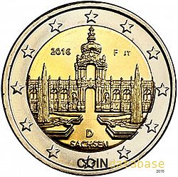 2 Euro 2016 Large Obverse coin