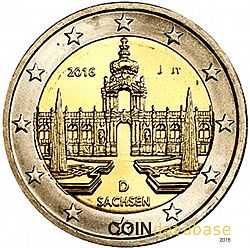 2 Euro 2016 Large Obverse coin