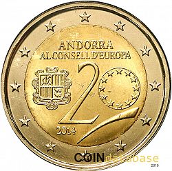 2 Euro 2014 Large Obverse coin