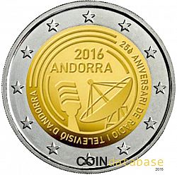 2 Euro 2016 Large Obverse coin