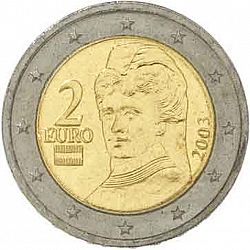 2 Euro 2003 Large Obverse coin