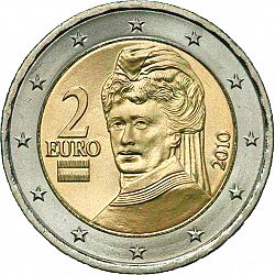 2 Euro 2010 Large Obverse coin