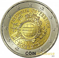 2 Euro 2012 Large Obverse coin