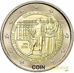 2 Euro 2016 Large Obverse coin